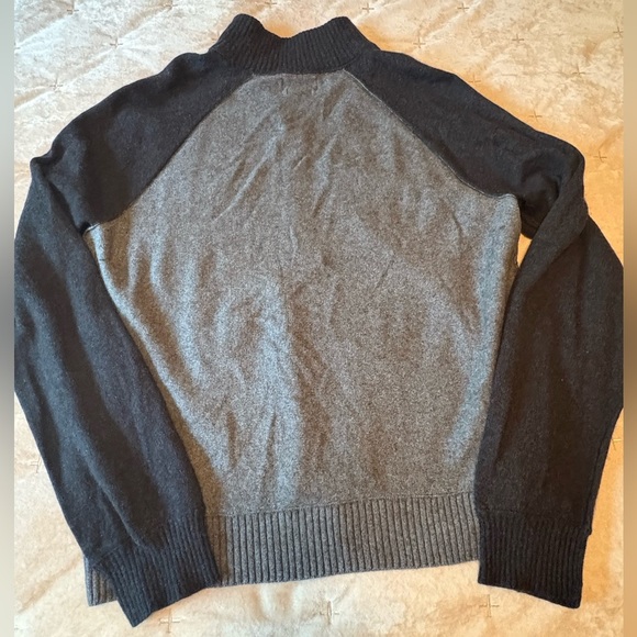 Banana Republic Luxury Blend Cashmere Angora Sweater Full Zip Gray Men’s XL - Picture 3 of 11